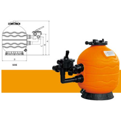 Bình lọc cát Glong FB-004 D900 (Van Ngang 2.0")