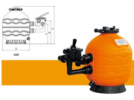 Bình lọc cát Glong FB-004 D900 (Van Ngang 2.0")