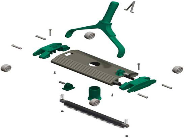 Bàn hút nhôm Gemas model 092122 dài 456 mm kết nối ống mềm D38