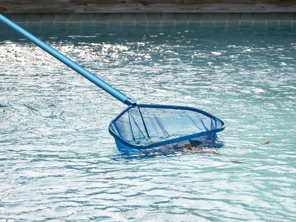Tầm với của sào nhôm 4,8 m khi vệ sinh hồ bơi