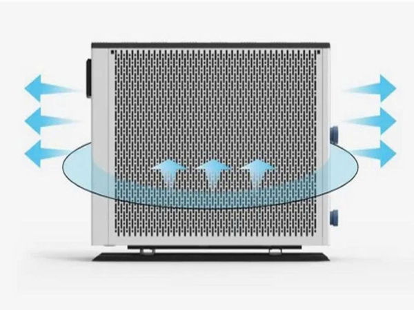 Hướng hút và xả gió của máy bơm nhiệt hồ bơi Power World