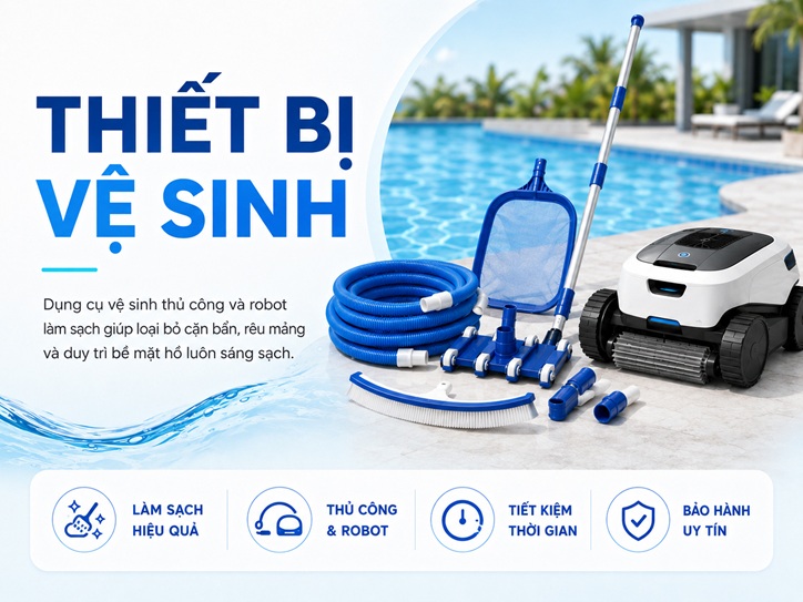 Thiết bị vệ sinh bể bơi