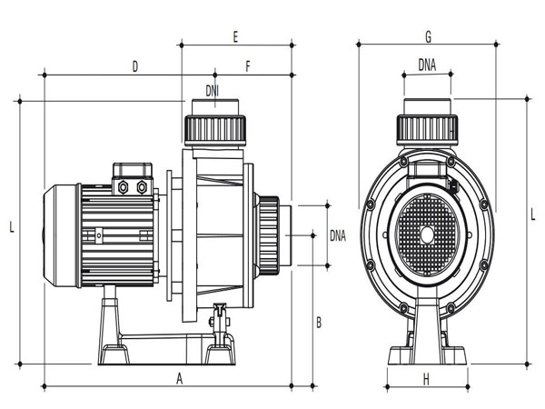 Đường hút Ø140 và đầu hút Ø110 của GEMAS FLJ 450T